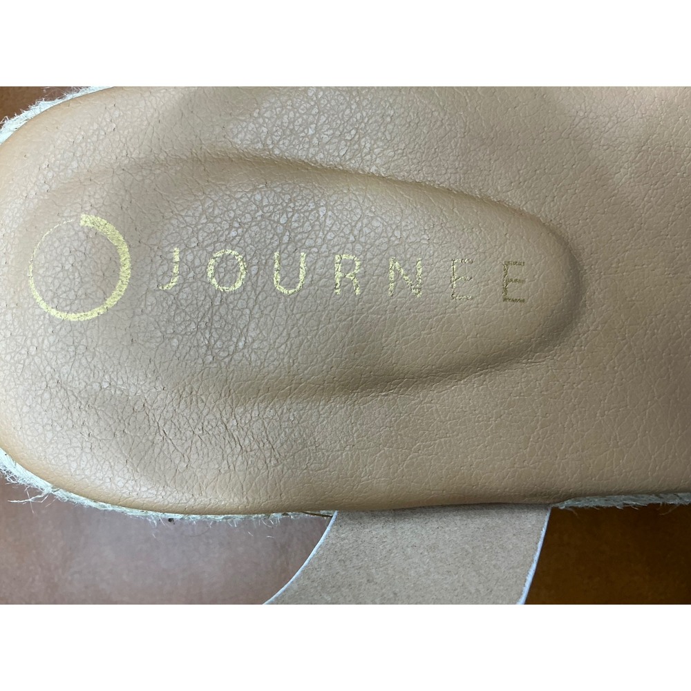 Journee Collection Caroline Sandals Womens9 White Excellent Espadrille Platform - Picture 8 of 10